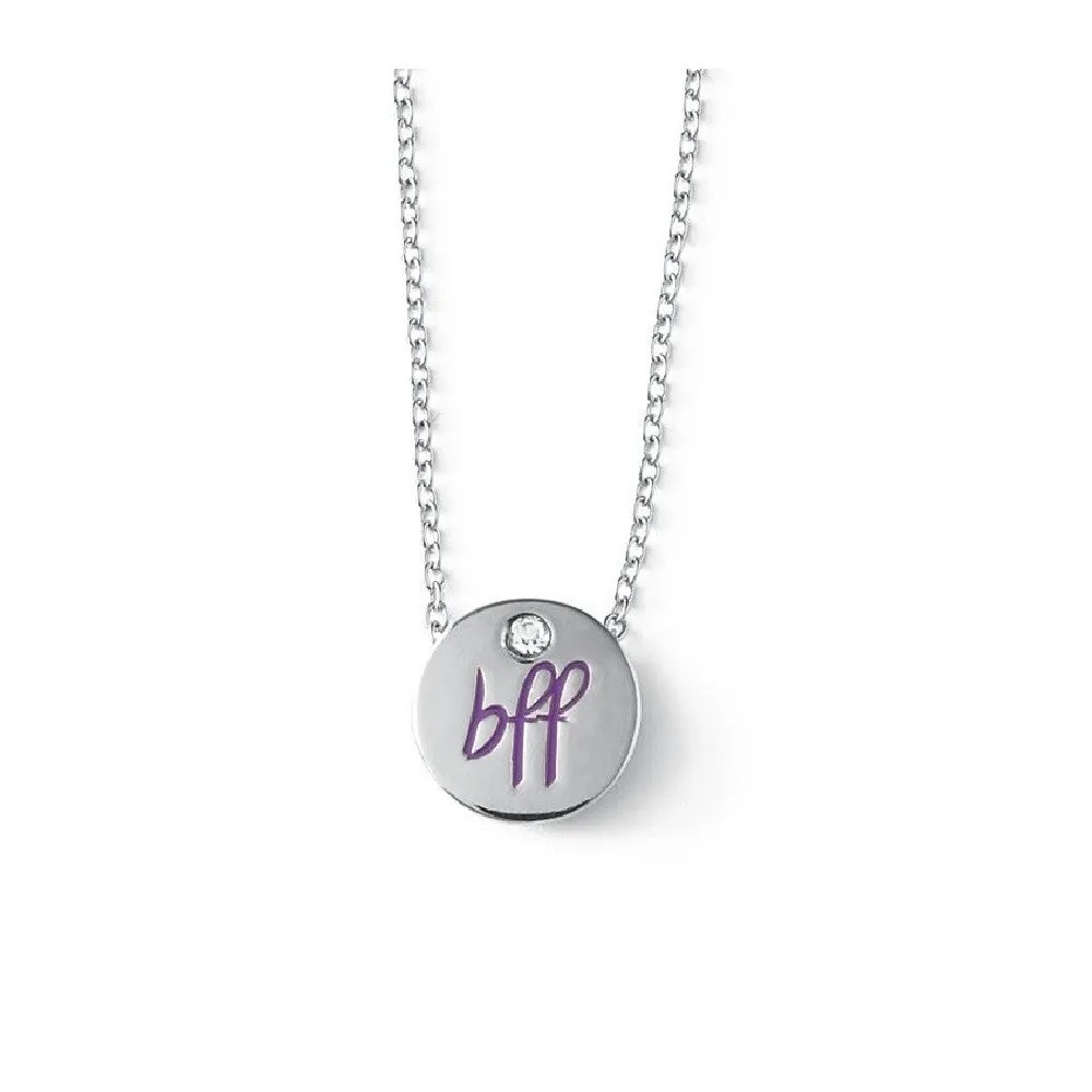 BFF pendant necklace purple bling